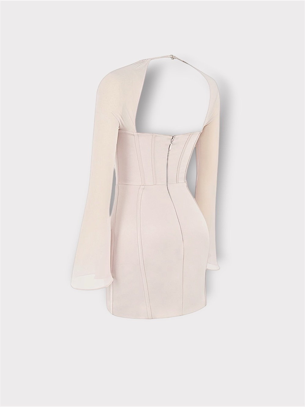 HOUSE OF CB Isra Crystal Satin Corset Mini Dress NWT Blush Pink Small Sexy Glam - Picture 4 of 10
